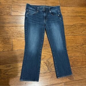 Women’s American Eagle Jeans ARTIST CROP Size 12 Regular Super Stretch AEO Denim